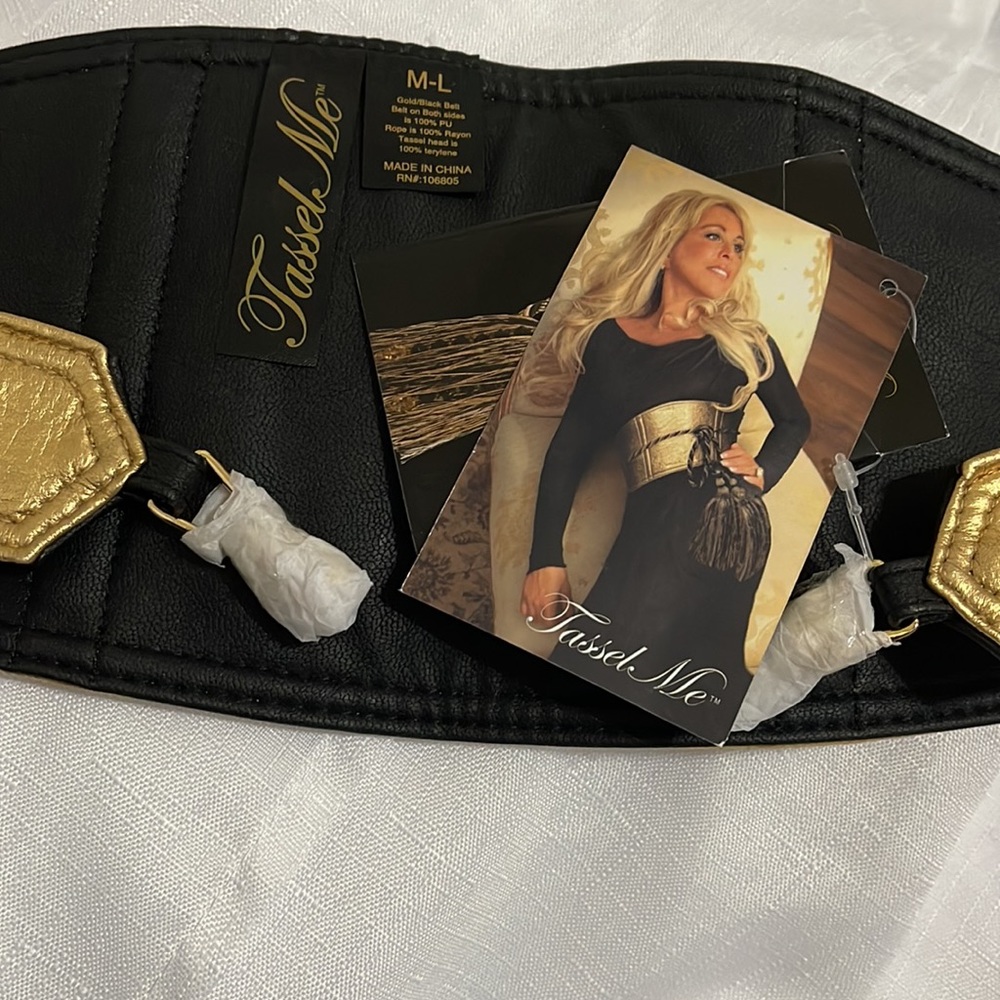 Nwt Tassel Me Belt Gold - image 4